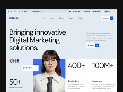 Burde - Digital Marketing Website agency digital agency digital marketing landing page marketing marketing landing page marketing web ui design web web design website website design