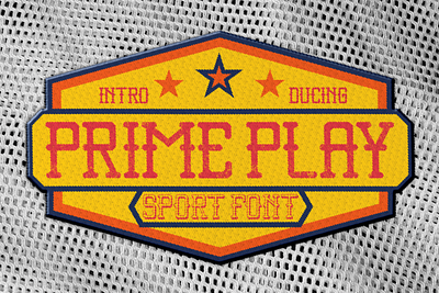 Prime Play – Sport Font active font branding display film illustration lettering logo font merchandise modern font movie music packaging poster font retro font slab serif sport display sport font strong font typography varsity font