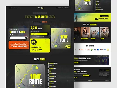 JakartaRun - Marathon Event Landing Page Animation animation artist blurred clean clean animation clean ui event exploration graphic design landing page landing page animation marathon marathon event motion graphics route running running event ui website widget