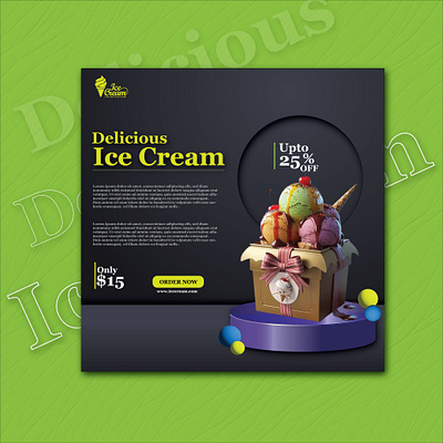 Social media Design || ice cream branding banner branding design graphic design illustration logo marketig social social media design socialmediadesign socialmediapost vector