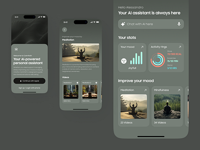 🧘🏻 CalmPath - AI Stress Management App ai app app design calm ios management pomodoro stress ui uiux uxdesign