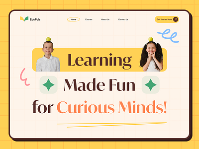 EduPals - Kids Education Platform e learning kidseducation learningmadefun ui design website