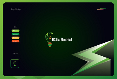 Logo Design | DC Eco Electrical creative energy logo electric bulb electric logo energy logo leaf bulb logo power logo