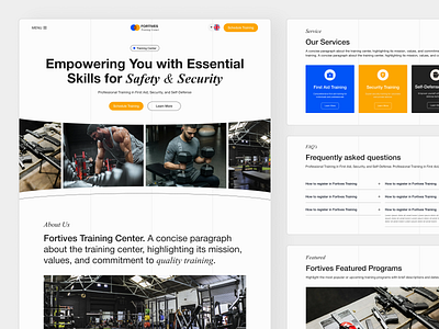 FORTIVES - Landing Page barkahlabs clean fitness fitness website gym health website home home page landing page minamlistic training center training website ui ui design uiux web web design website