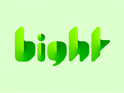 Bight Final Logo 3d ai assistant b2b b2c branding chat color customerservice design figma graphic design green illustration lime logo ui