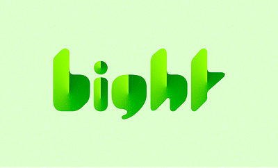 Bight Final Logo 3d ai assistant b2b b2c branding chat color customerservice design figma graphic design green illustration lime logo ui