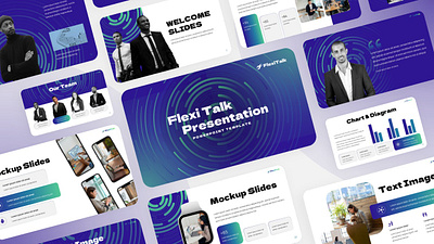 Flexi Talk Presentation branding design elegant graphic design powerpoint presentation template