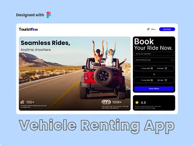 Vehicle Renting App booking platform