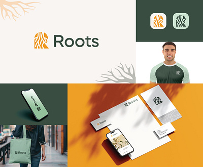 Roots logo branding branding custom logo design icon identity logo logo mark root tree