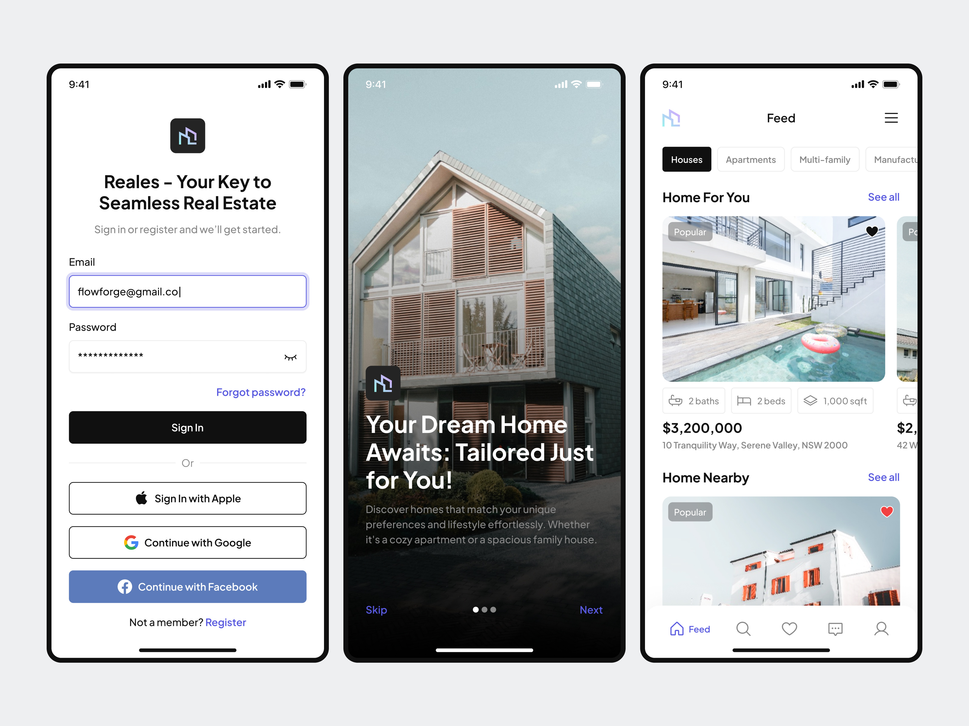 Example of Real Estate Mobile App