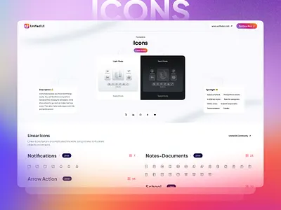 Icons - UnifiedUI component components design figma icons minimal properties ui unified ui unifiedui ux variants website