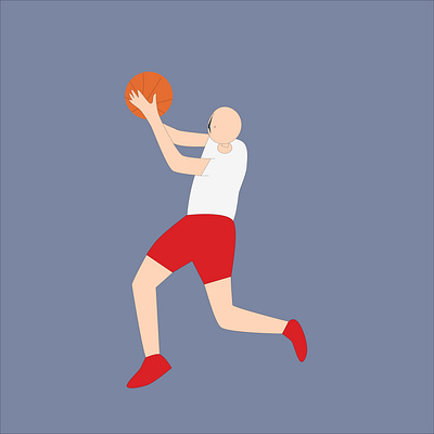 man holding a basketball round