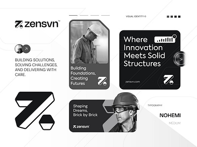 Zensvn™ - Logo & Branding for Construction brand - Z - 7 - Brick 7 logo architecture branding brick logo building logo company logo construction logo creative logo design geometric logo home logo house logo icon letter z logo logo logotype modern logo property logo real estate logo symbol