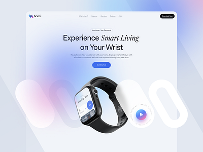 Homi - Landing Page clean design gradient landing page smart device smart home ui user interface ux website