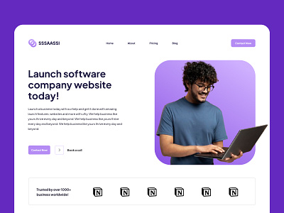 SaaS Software Website Design for AI Based Company agency b2b clean company website design finance fintech homepage landing page minimal modern saas saas website startup ui web agency web design website website design workhu