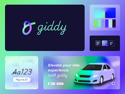 Ride sharing logo and branding agency branding branding kit design ecommerce g logo giddy graphic design illustration logo meaningful minimalist modern logo ride app logo ride logo ride share logo ride sharing startup uber visual identity