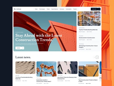 InfaTrends – Web Design for a Construction News & Trends construction creative design development graphic design innovation mobile modern news planform responsive tech trends ui uxui web webdesign website