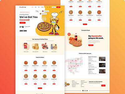 Pizza Ordering web Site UI