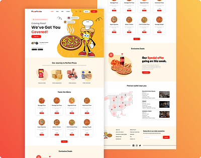 Pizza Ordering web Site UI