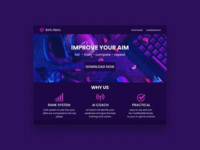 Aim Hero UI/UX graphic design ui