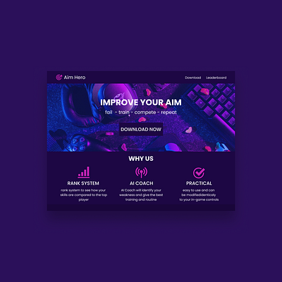 Aim Hero UI/UX graphic design ui