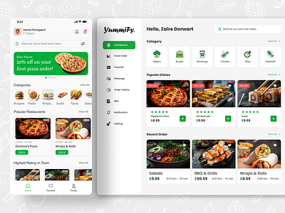 YummiFy 🍔 appdevelopment foodappdesign fooddelivery foodtech ordertracking responsivedesign restaurantdashboard uiuxdesign userexperience yummifyapp