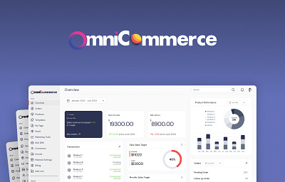 Omni Commerce | An e-Commerce management application application branding dashboard design figma ui ux web app website