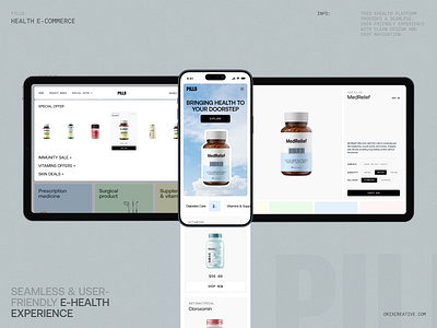 Pills: Health E-Commerce UI design doctor ecommerce health care healthcare healthcare website landing page medical project medical website design medicine medicine shop online consultation online healthcare online medical services ui web web design webdesign website