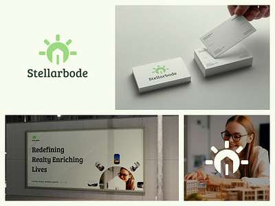 Stellarbode | Home & Solar Logo Design brand design brand identity branding energy logo enregy graphic design house housing identity design logo logo design new logo reail estate logo real estate real estate company solar solar logo solar power solar system visual identity