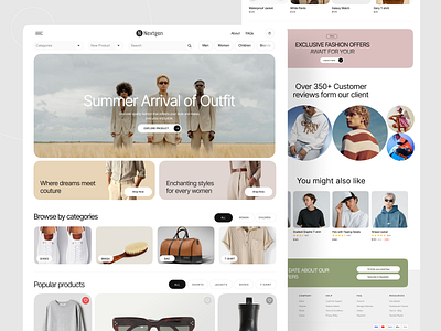 Ecommerce Website: Fashion clothing cloths e commerce ecommerce design ecommerce store ecommerce website ecommerce website design fashion brand fashion website home page landing page product cart shop shopify shopping uiux web web design website