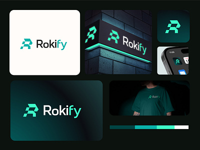 Rokify-Visual Identity logo brand brand identity branding branding logo company logo crypto logo finance finance logo fintech logo logo logo design logos modern logo payment logo r logo r logo design tech company logo tech logo tecno logo visual identity