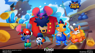 Mouse Crew - game graphics animals art character design colorful game game art game design