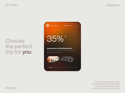 UI Cards Concept For Traveling adventure adventures brand identity branding card cards clean concept design design solution layout minimalism statistics stats travel traveling trip ui cards ui ux web design