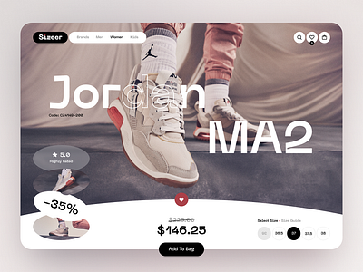 Jordan Shoes - E-commerce Landing Page drop shipping e commerce store interface jordan jordan shoes landing page shoes travis ui user experience user interface ux ux ui viral web designing website website design