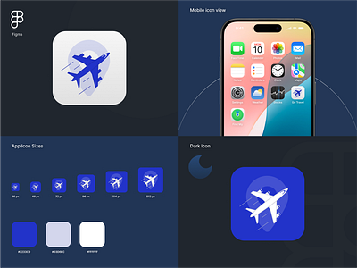 Flight App Icon ✈️ app branding design logo ui vector