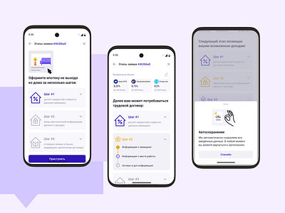 Сценарий оформления ипотеки «Метр квадратный» app design mobile ui ux uxui design
