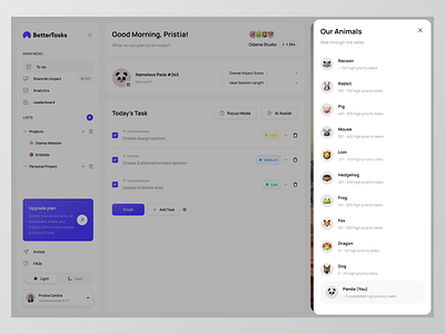 Dashboard To-do List b2b b2c business cansaas clean dashboard design interface leaderboard list minimal product design productivity saas task task management to do to do list ui ux