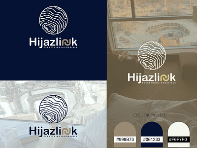 LOGO HIJAZ LINK graphic design logo arabic logo hajj logo kufi logo travel logo umroh