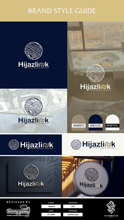 LOGO HIJAZ LINK graphic design logo arabic logo hajj logo kufi logo travel logo umroh