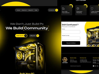 Website Re-Design For A2D PC FACTORY a2d website landing page ui