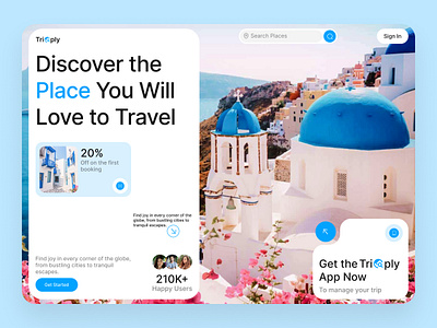 Travel Website Header design dribbble dribbble design figma figma design travel web typography ui uiinspiration uipatterns ux uxinspiration web web design web header