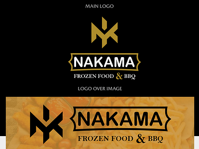 LOGO NAKAMA FROZEN FOOD graphic design logo logo arabic logo food logo kufi