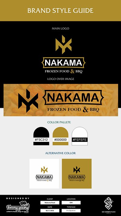 LOGO NAKAMA FROZEN FOOD graphic design logo logo arabic logo food logo kufi