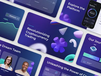 Crypto - Pitch Deck crypto design design google slides graphic design keynote modern design pitch deck powerpoint presentation presentation design presentation designer