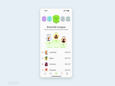 DailyUI #019 / leaderboard dailyui dailyui 019 leaderboard mobile ui uiux uiux design ux