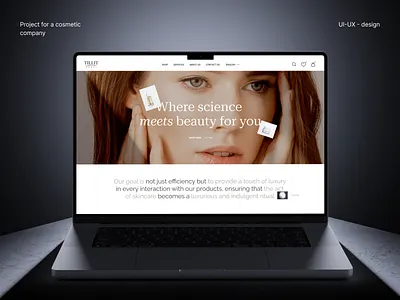 Cosmetic Company e-shop Design clean design company website corporate website design cosmetic website desktop e commerce e shop landing page design light design luxury cosmetics design minimalistic style trendy design uiux web design web site website redesign
