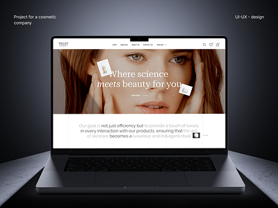 Cosmetic Company e-shop Design clean design company website corporate website design cosmetic website desktop e commerce e shop landing page design light design luxury cosmetics design minimalistic style trendy design uiux web design web site website redesign