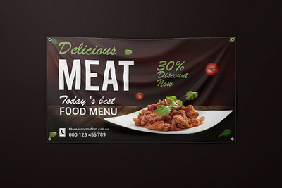 restaurant banner banner design branding graphic design logo restaurant banner design restaurantbanner