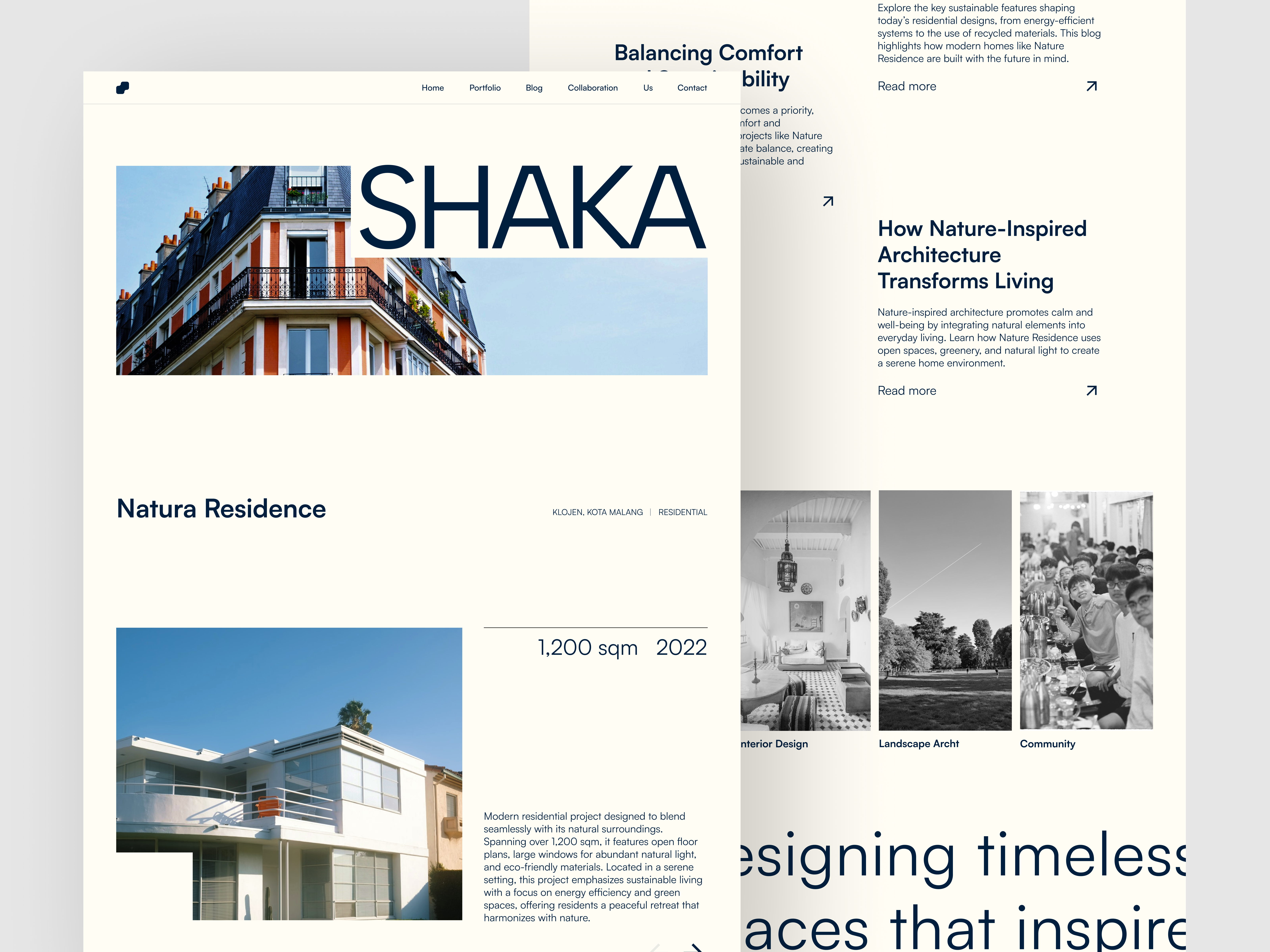 Shaka - Architecture Design Studio apartment architect architects architecture architecture design architecture studio archy beige design studio home house landing page magazine minimal minimalist outstanding prototype residential uiux ux design