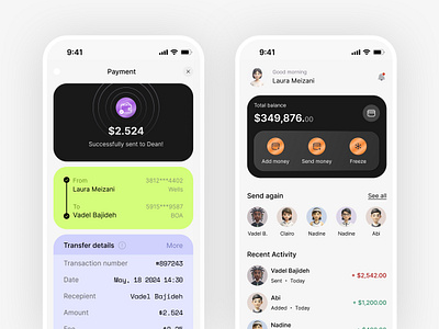 Payment & Balance Dashboard finance app payment payment dashboard ui ui design uiux ux ux design